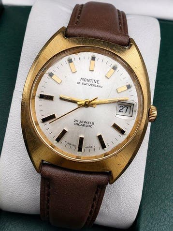 Montine of Switzerland - Vintage Automatic 25 Jewels, Sieraden, Tassen en Uiterlijk, Horloges | Heren, Nieuw