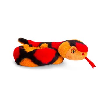 Pluche slang knuffel rood - 65 cm - opgerold, Verzenden, Nieuw