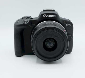 Canon EOS R50 Black + RF-S 18-45 IS STM OCCASION (094), Ophalen of Verzenden, Zo goed als nieuw