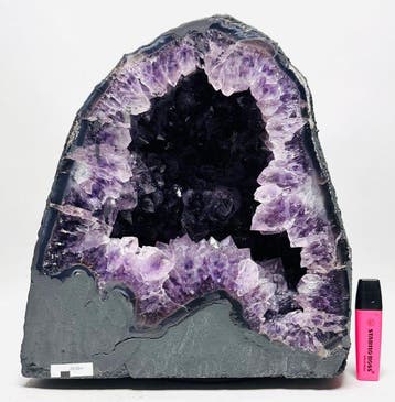 amethist Geode - Geen Reserve - Hoogte: 35 cm - Breedte: 33, Verzamelen, Mineralen en Fossielen