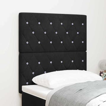 vidaXL Hoofdbord Zwart 80 cm Fluweel, Verzenden, Nieuw, Zwart, Stof