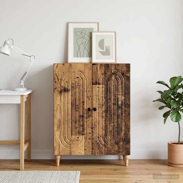 vidaXL Dressoir Oud hout 66 x 34,5 x 90 cm Bewerkt hout, Verzenden, Nieuw, Overige houtsoorten, Minder dan 50 cm