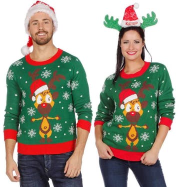 Kersttrui groen met rendier, Ophalen of Verzenden, Nieuw