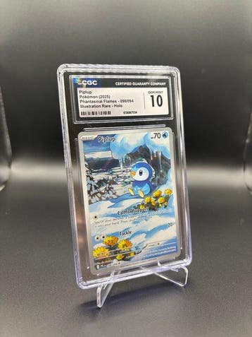 Pokémon - 1 Graded card - Piplup 098/094 Full art - CGC 10, Nieuw