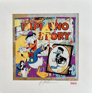 Giuliano Grittini (1951) - Paperino Story, Antiek en Kunst, Kunst | Schilderijen | Modern
