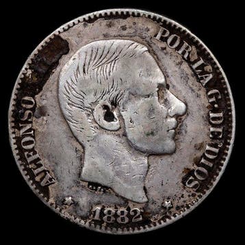 Spanje. Alfonso XII. 50 Centimos de Peso 1882 - Filipinas