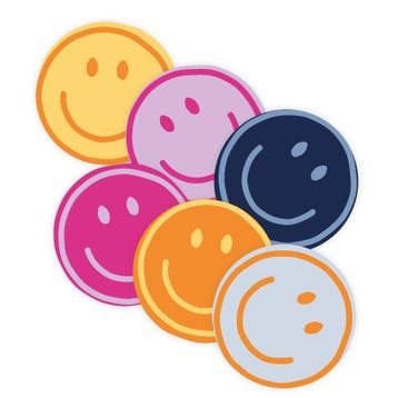 Smiley Emoji Stickers - 39 mm - Multicolor - 30 stuks -, Verzenden, Nieuw