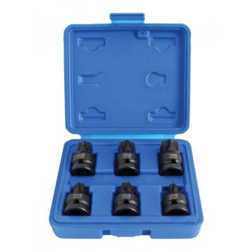 Kracht Torxdoppen Set - 6 Delig - T55 T/m T100 - Torxdop - A, Ophalen of Verzenden, Nieuw