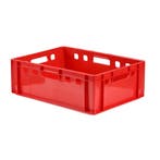 Stapelkrat, 600x400x200 mm, euronorm, rood kunststof,, Gebruikt, 40 tot 60 cm, 50 tot 75 cm, Ophalen of Verzenden