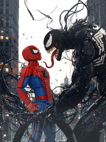 daveY - Spider-Man vs Venom Brick-Art Epic Clash, Nieuw