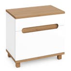 Badplaats Wastafel Onderkast Otero 60 cm - Wit met Eiken, Verzenden, Nieuw