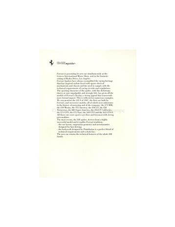 1993 FERRARI PROGRAMMA PRESS BROCHURE PROSPEKT 654/91, Nieuw, Ferrari, Author