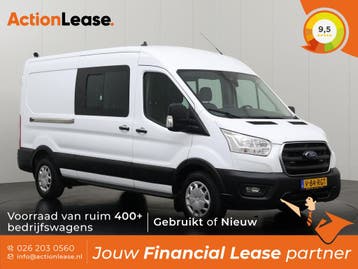 Ford Transit Dubbel cabine L3 H2 2020 Diesel Automaat, Auto's, Automaat, Zwart, Wit, Diesel