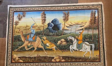 Onbekende kunstenaar - Chasse Royale au Dromadaire (Shikar)