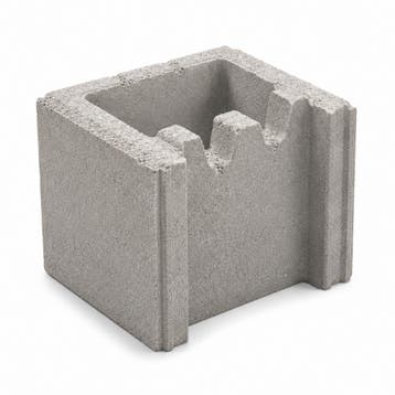 Bekistingsblok Eindsteen 24x24x20cm, Doe-het-zelf en Verbouw, Metselstenen, Verzenden, Nieuw