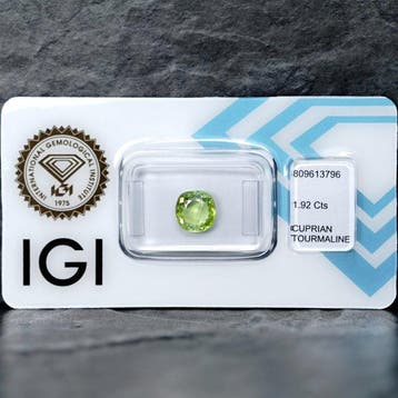 1 pcs Groen, Geel Paraiba toermalijn - 1.92 ct -, Nieuw