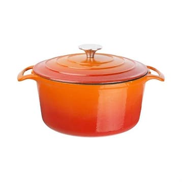 ronde inductie braadpan oranje  |20,5(Ø)cm  | 3,2L, Verzenden