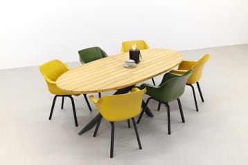 Hartman Sophie element yellow/green/Taste Prado 240x115 cm., Verzenden, Nieuw, Hout, Tuinset