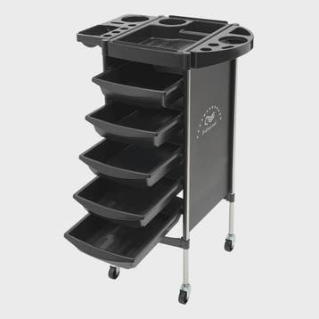 Mobiele Salon Trolley met 5 Lades, Top Opbergruimte en Vergr