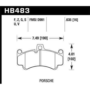 Hawk 08 Porsche 911 Targa 4/4S/03-05 911 GT2/04-08 GT3/07-08, Ophalen of Verzenden, Nieuw