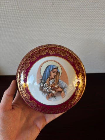 Limoges - Doos - Porselein - Madonna in Blauw