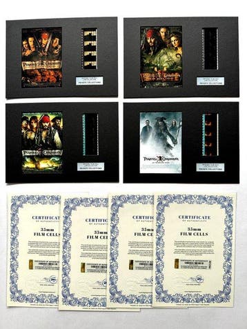 Pirates of the Caribbean – Rare Set of 4 Mounted 35mm Film, Nieuw