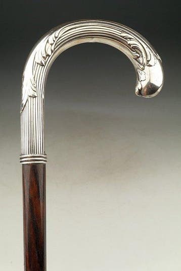 Wandelstok - .950 zilver, Antiek en Kunst