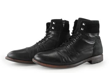 Nelson Veterboots in maat 44 Zwart, Verzenden, Zwart, Boots, Zo goed als nieuw
