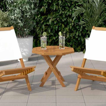 vidaXL Tafelblad achthoekig 50x50x2,5 cm massief teakhout, Verzenden, Nieuw