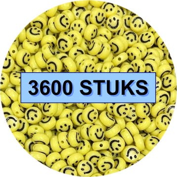 Fako Bijoux - Emoji / Smiley Kralen Bulk - Acryl - 7mm -, Verzenden, Nieuw