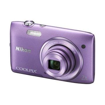Nikon Coolpix S3500 Digitale Compact Camera - Paars (In doos, Verzenden, Zo goed als nieuw