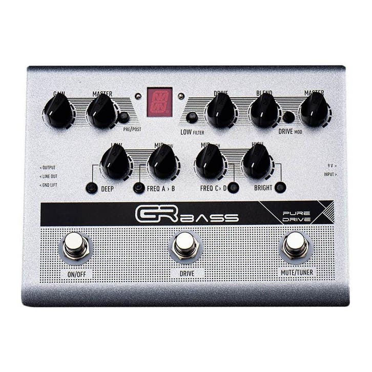 GRBass PureDRV voorversterker pedaal, met overdrive, 4-bands, Muziek en Instrumenten, Effecten, Nieuw, Ophalen of Verzenden