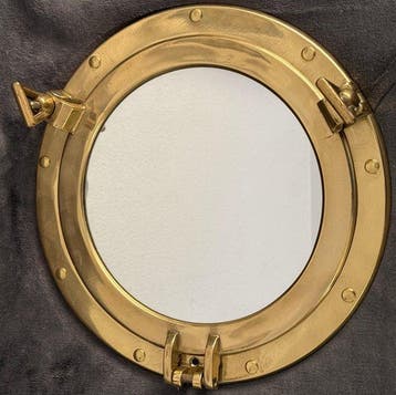 Wandspiegel Maritimer Spiegel Bullauge Messing Ø 30 cm