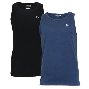 Donnay Donnay Heren - 2-Pack - Singlet James - Zwart & Navy, Verzenden, Nieuw
