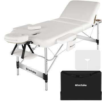 3 zones massagetafel Phuket, draagtas, aluminiumframe - wit, Sport en Fitness, Verzenden, Nieuw