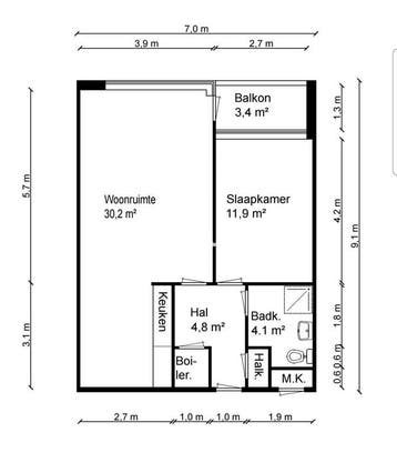 Woningruil - Brucknerlaan 247 - 2 kamers en Noord-Brabant, Noord-Brabant