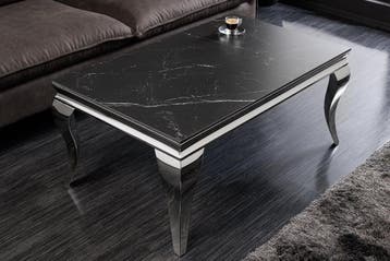 Design salontafel MODERN BAROK 100 cm zwart antraciet chroom, Ophalen of Verzenden, Nieuw
