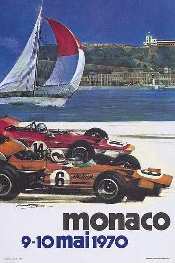 Michael Turner - MONACO - 9/10 mai 1970 - Jaren 1970, Antiek en Kunst