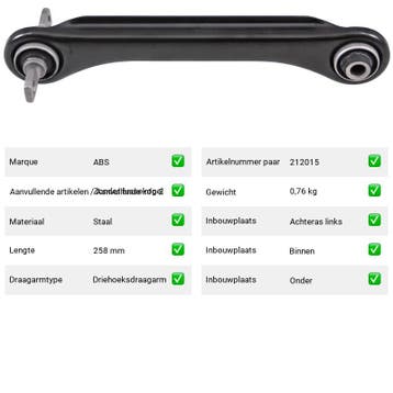 Draagarm Mitsubishi Carisma 1.8 MSX - 16V (DA) Van 1995-07 t, Verzenden, Nieuw, Mitsubishi