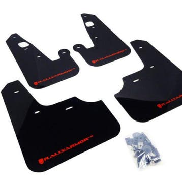 Rally Armor 07-17 Mitsubishi Lancer Black UR Mud Flap w/ Red, Ophalen of Verzenden, Nieuw