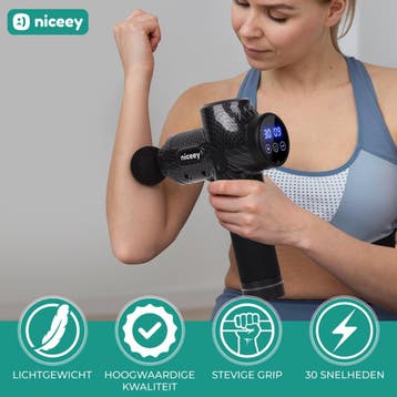 2dekans | Niceey Massage Gun Pro - 30 Standen Draadloos - 6, Ophalen of Verzenden, Zo goed als nieuw