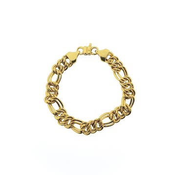 Gouden Prince of Wales schakelarmband, Ophalen of Verzenden, Gebruikt, Goud, Goud