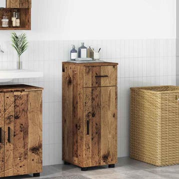 vidaXL Badkamer Kast Oud Hout 30 x 35 x 80 cm Bewerkt hout,, Verzenden, Nieuw
