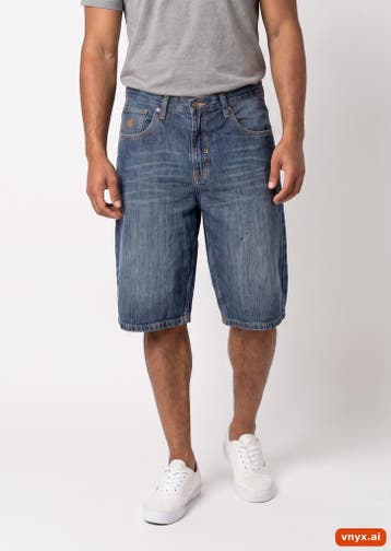 ROCAWEAR Korte broeken Heren maat W38 Blauw Vintage, Ophalen of Verzenden, Nieuw