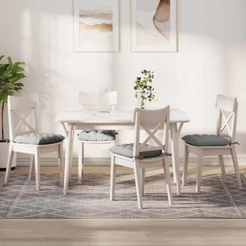 vidaXL Zitkussens 4 st Microvezel Lichtgrijs 40 x 40 x 6 cm, Huis en Inrichting, Woonaccessoires | Kussens, Verzenden, Nieuw
