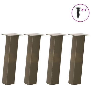vidaXL Salontafelpoten 4 st 42 cm staal naturel, Verzenden, Nieuw