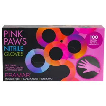 Framar  Pink Paws Nitrile Wegwerphandschoenen Medium 100 st, Verzenden, Nieuw