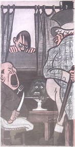 Spotprent over de wedijver der kolonisatoren (lijst optie), Verzenden