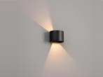 Veiling - 4x 12W LED zwart Wandlamp rond duo licht verstelba, Nieuw