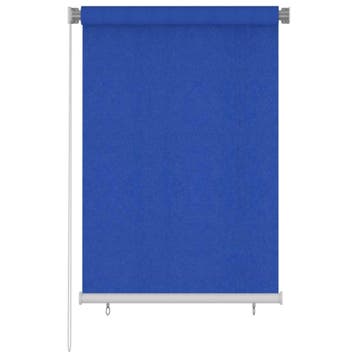 vidaXL Rolgordijn voor buiten 105(B)x140(H) cm HDPE blauw, Verzenden, Nieuw, Blauw
